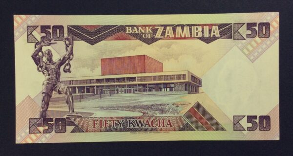 Zambia 50 Kwacha 1986 UNC GB832 - Image 2