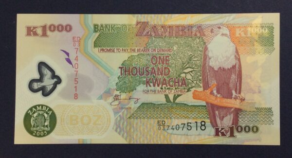 Zambia 1000 Kwacha 2003 UNC GB834