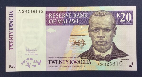Malawi 20 Kwacha 2006 UNC GB850