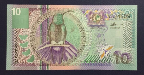 Suriname 10 Gulden 2000 UNC GB863