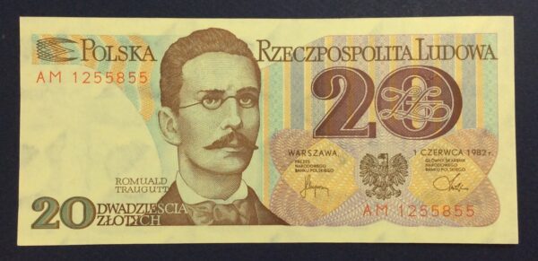 Poland 20 Zlotych 1982 UNC GB897