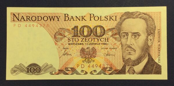 Poland 100 Zlotych 1986 UNC GB899