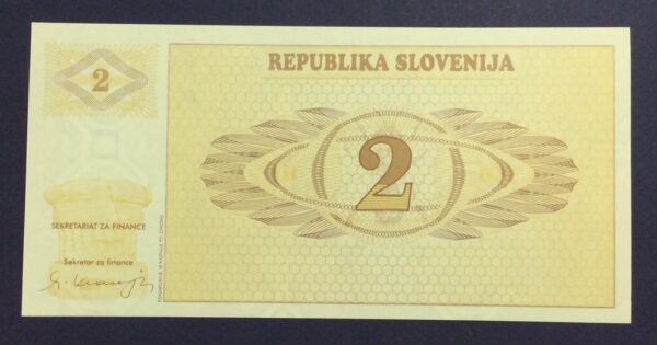 Slovenia 2 Tolar 1990 UNC GB904 - Image 2