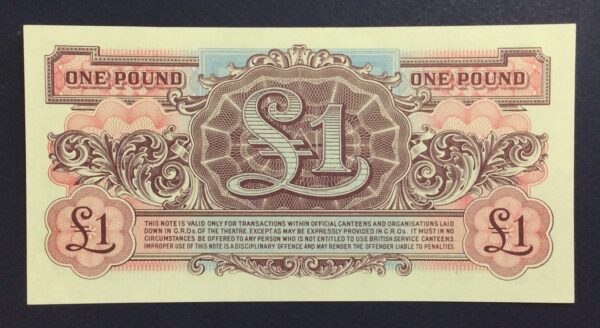 United Kingdom 1 Pound 1948 - British Armed Forces 2nd series UNC GB912 - Image 2