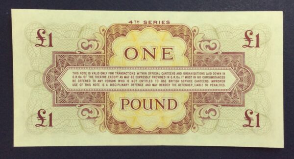 United Kingdom 1 Pound 1962 - British Armed Forces 4nd series UNC GB913 - Image 2