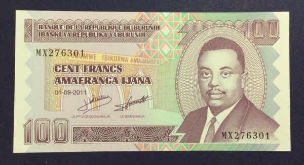 Burundi 100 Francs 2010 UNC GB919