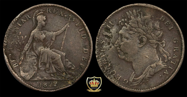 1822 Great Britain 1 Farthing - George IV PGC115