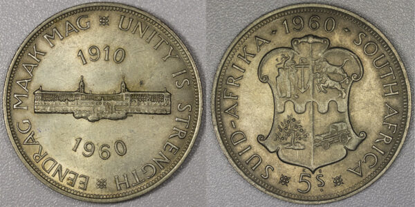 1960 5 Shillings South Africa Silver UNC PGC106