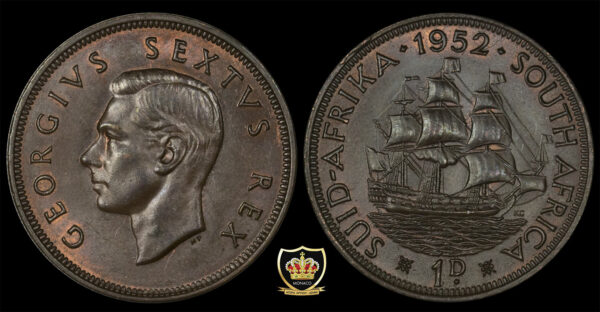 1952 1 Penny - George VI SOUTH AFRICA UNC PGC118