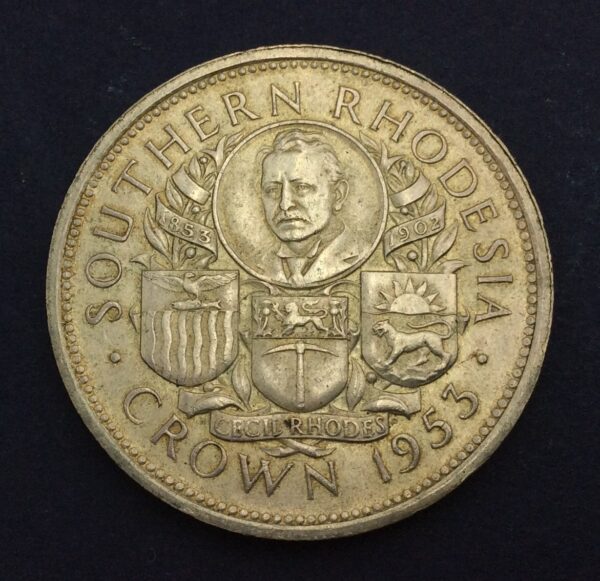 Zimbabwe 1 Crown - Elizabeth II Cecil Rhodes 1953 GC497 - Image 2