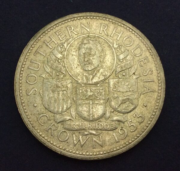 Zimbabwe 1 Crown - Elizabeth II Cecil Rhodes 1953 GC498 - Image 2