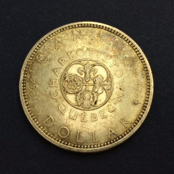 Canada 1 Dollar - Elizabeth II (Confederation Conferences) 1964 Silver Coin GC547 - Image 2