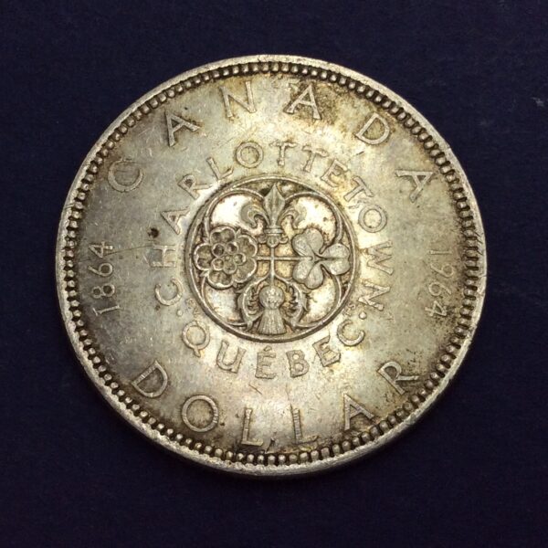 Canada 1 Dollar - Elizabeth II (Confederation Conferences) 1964 Silver Coin GC548 - Image 2
