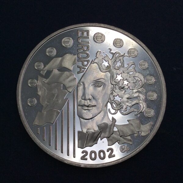 France 1½ EURO 2002 Silver Coin GC553
