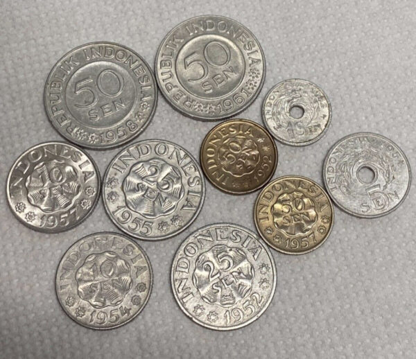 Indonesia Coins Lot 10 Coins