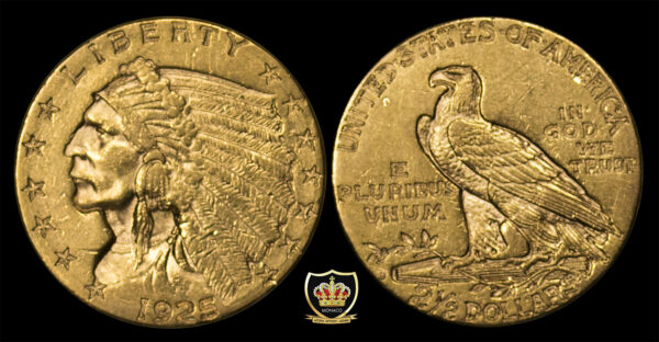 1925 2½ Dollars "Indian Head - Quarter Eagle" USA