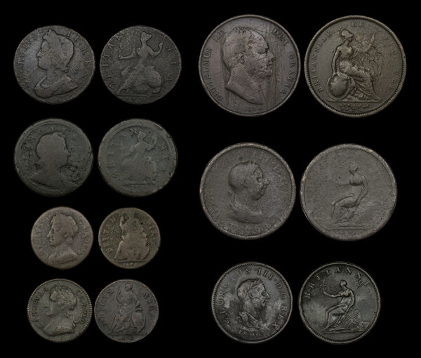 ΛΟΤ 5 ΝΟΜΙΣΜΑΤΑ (1723-1834) ΑΓΓΛΙΑ - ΙΡΛΑΝΔΙΑ