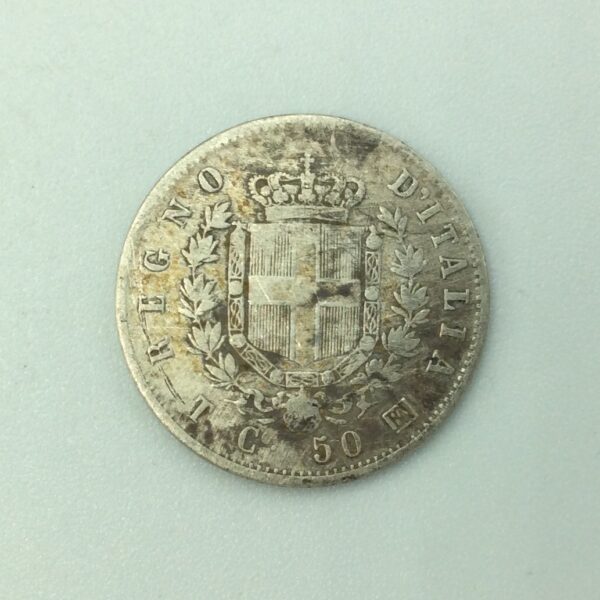 Italy 50 Centesimi 1863 GC619 - Image 2