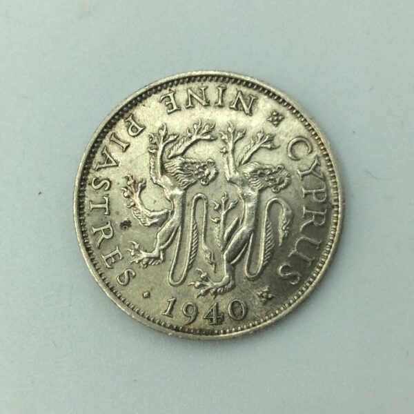 Cyprus 9 Piastres 1940 GC626 - Image 2