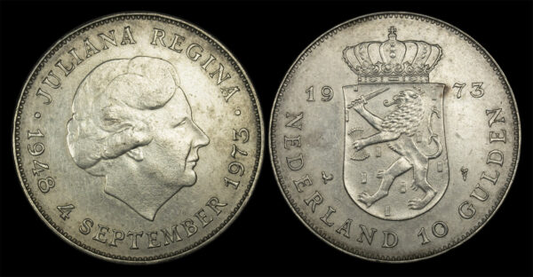 1973 10 Gulden Nederlands PGC184