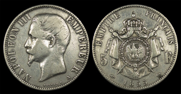 1855 5 Francs - Napoleon III PGC180