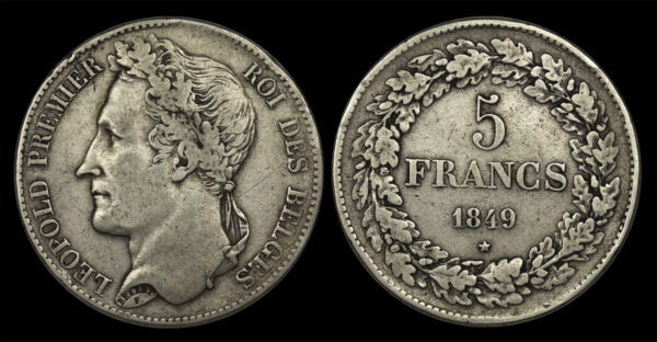1949 Belgium 5 Francs Silver PGC177
