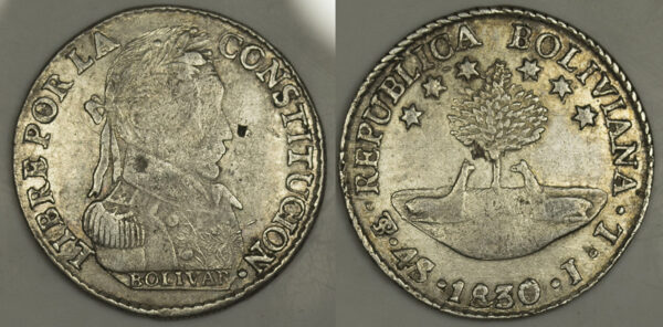 1830 4 Soles Bolivia  PGC203