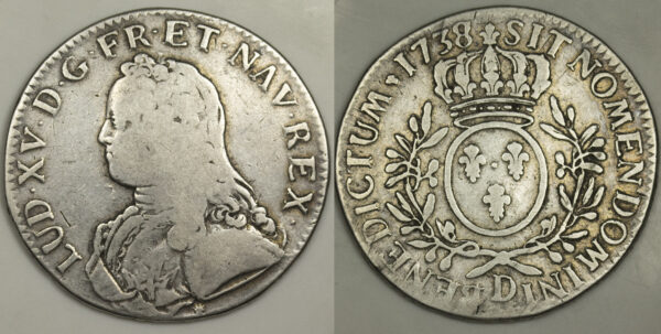 1738 1 Écu - Louis XV  PGC211