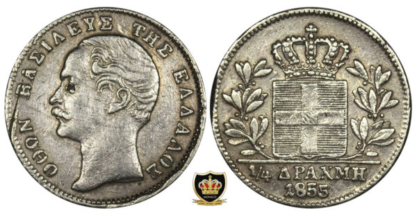 1/4 Δραχμή Όθωνας 1855 PGC163