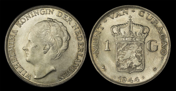 1944 1 Gulden - Wilhelmina UNC  PGC232