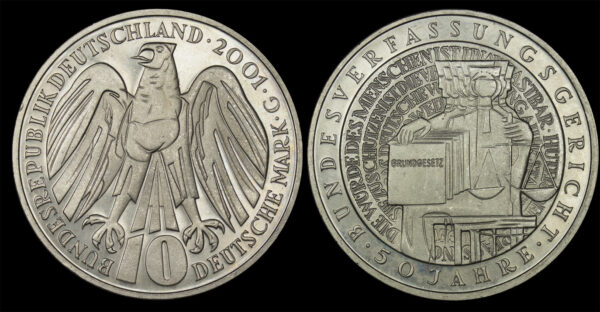 2001  Mark 10 Deutsche Mark Federal Constitutional Court PGC225