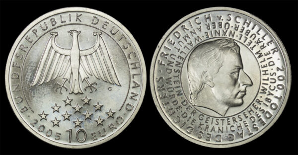2005 10 Euros 200th year of death of Friedrich von Schiller  PGC228