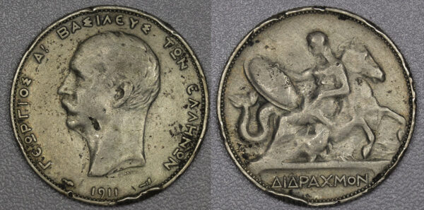 Greece 2 Drachmai 1911 PGC244
