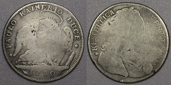 Republic of Venice, Paolo Renier, 1/2 Thaler 1780 (34mm) PGC249