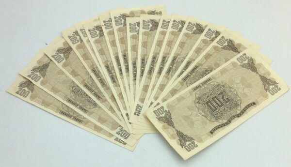 18 Consecutive Banknotes Greece 200 Million Drachmai 1944 GB946 - Image 2