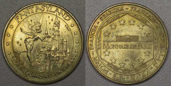 2008 DISNEYLAND FANTASYLAND MDP TOURIST TOKEN PARIS COIN PGM02