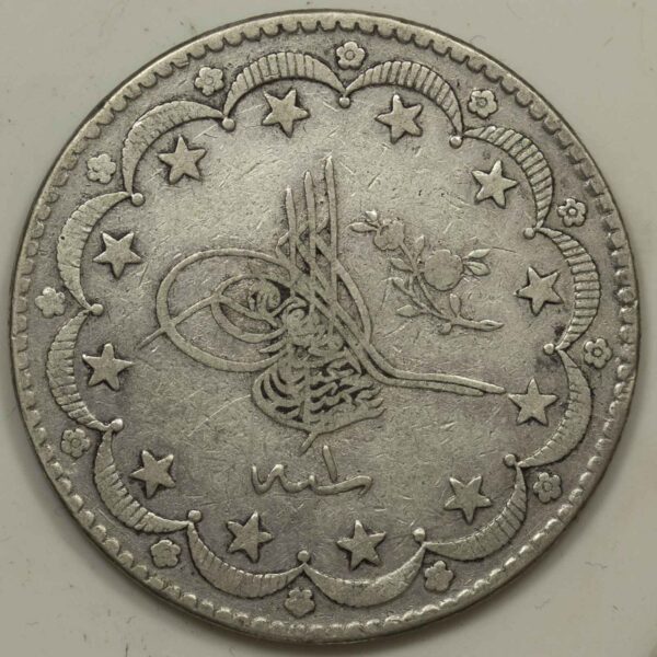 Turkey 20 Kurush 1293/1 Silver Coin GC655
