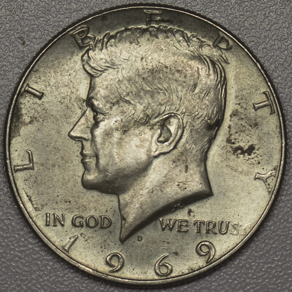 USA 1969 Half Dollar Kennedy Silver UNC PGC331 - Image 2