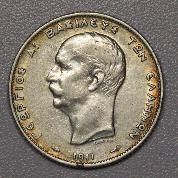 Greece 2 Drachmai 1911 Silver Coin GC707