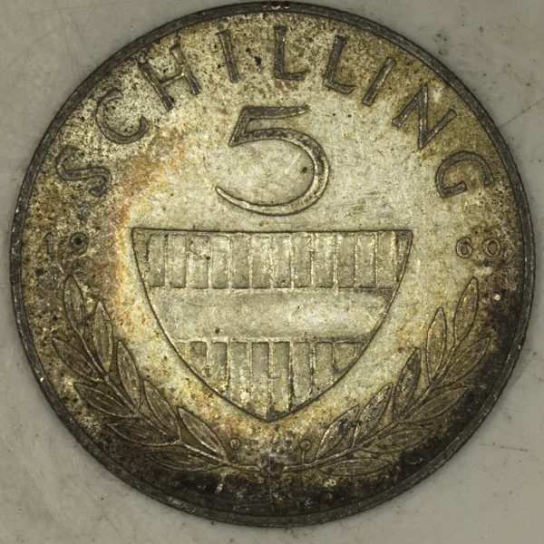 1960 5 Schilling Austria Silver PGC347