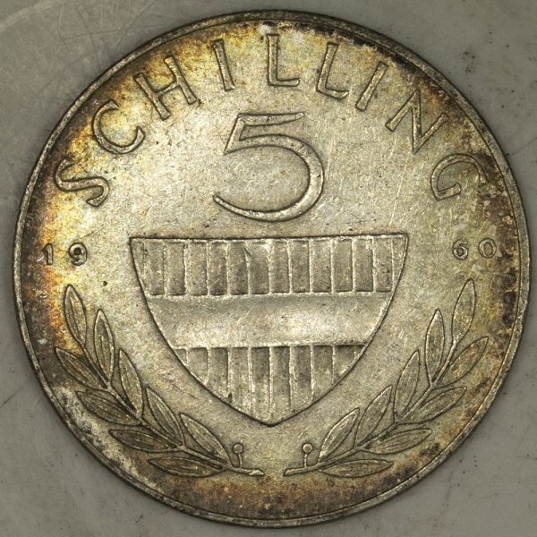 1960 5 Schilling Austria Silver PGC348