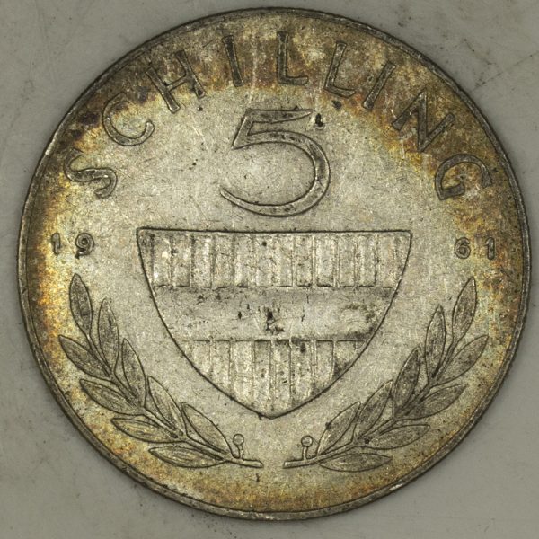 1960 5 Schilling Austria Silver PGC349