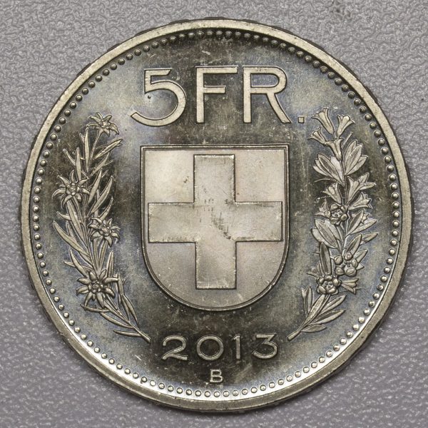 5 SWISS FRANCS 2013 PGC337