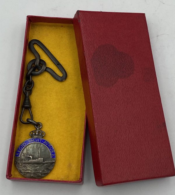 1928 Rare Silver Medal - Regio Yacht Aurora Italy (PGM)