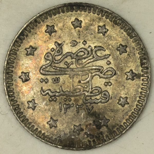 1 Kurus - Turkey Silver 1327 (1909-1911) PGC342