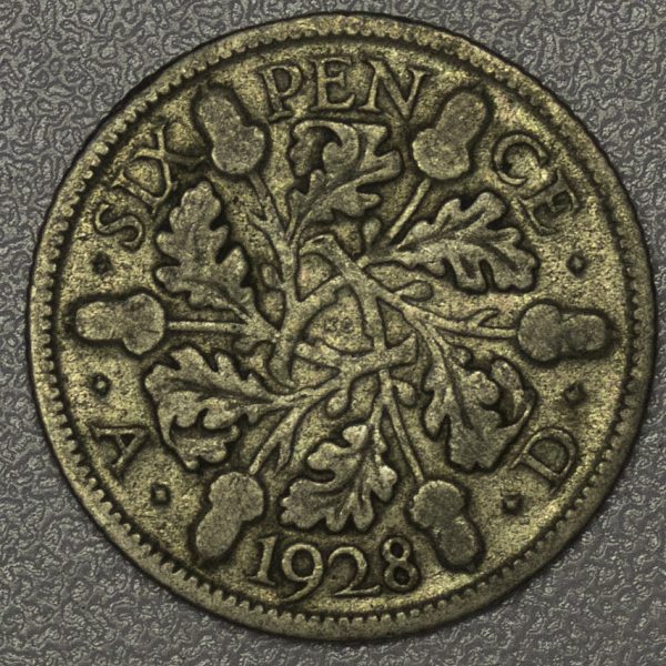 1928 Six Pence Siver PGC369