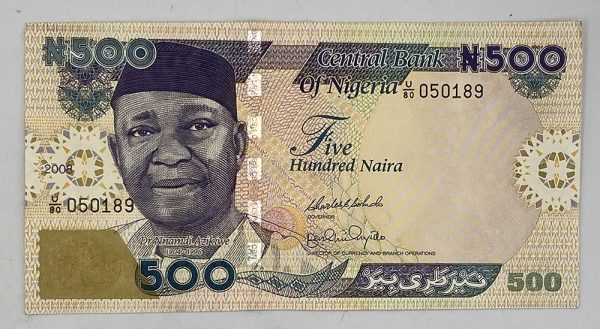 3x 500 Naira Nigeria 2008 PGB51 (consecutive serial numbers) - Image 6