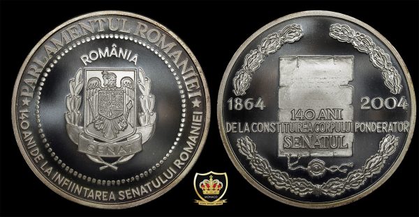 2004 Μετάλλιο Ρουμανία 140 χρόνια γερουσίας (1864-2004) - Image 2