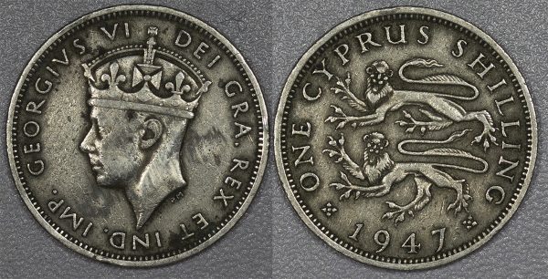 CYPRUS 1947 SHILLING PGC380