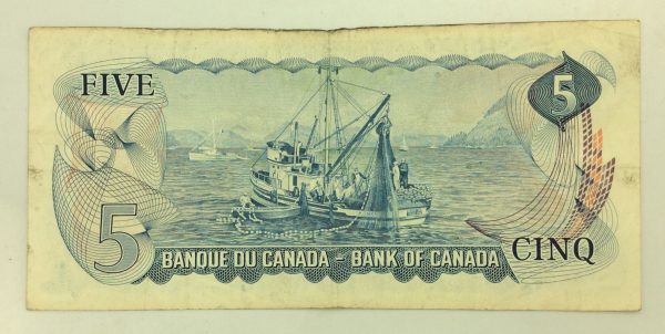 Canada 5 Dollars 1972 CY7556516 GB981 - Image 2